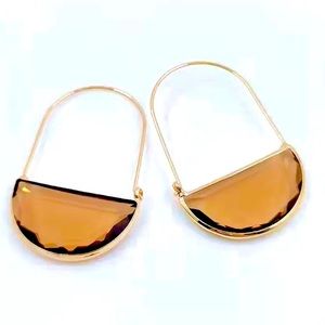 🍋2/$30 New Anthro Faceted Crescent Earrings in Amber